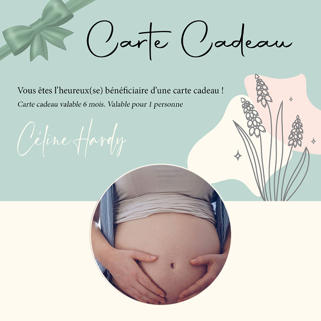 Carte cadeau massage femme enceinte - Céline Hardy